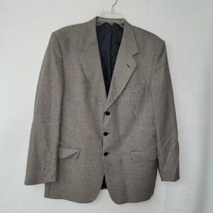 Zeidler Zeidler Lebole Blazer Men 42L Black White Houndstooth 3Button Sport Coat